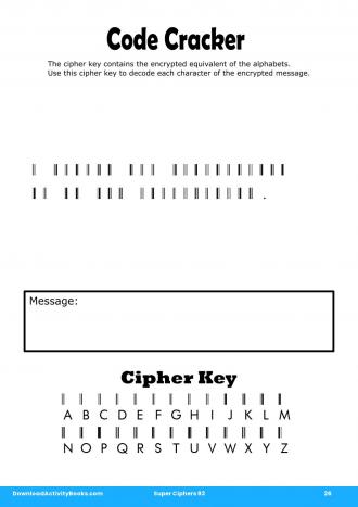 Code Cracker #26 in Super Ciphers 93