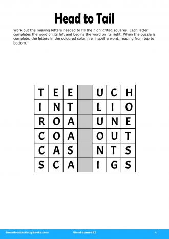 Head to Tail in Word Games 92