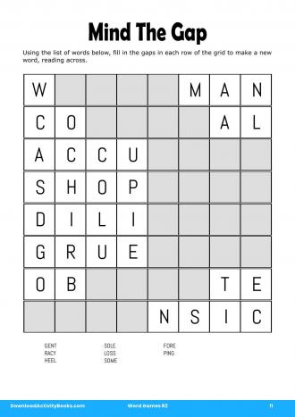 Mind The Gap in Word Games 92