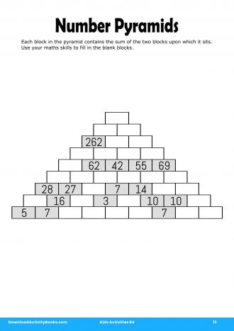 Number Pyramids #13 in Kids Activities 94