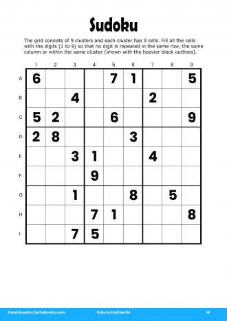 Sudoku #16 in Kids Activities 94