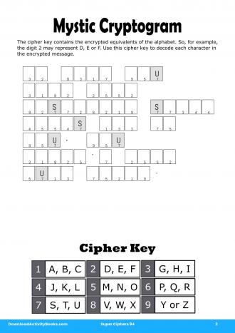 Mystic Cryptogram #2 in Super Ciphers 94