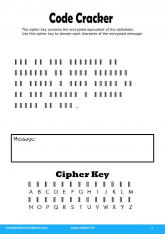 Code Cracker #3 in Super Ciphers 94
