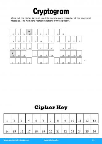 Cryptogram #24 in Super Ciphers 94