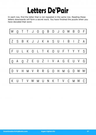 Letters De'Pair #27 in Super Ciphers 94