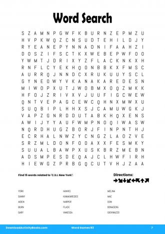 Word Search #7 in Word Games 93