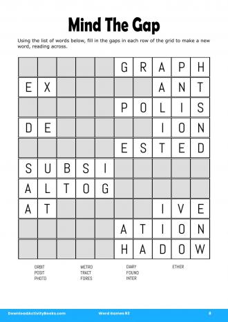 Mind The Gap #8 in Word Games 93