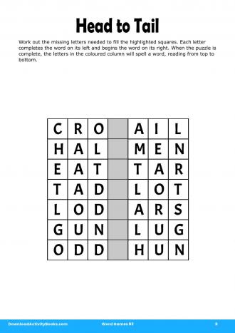 Head to Tail in Word Games 93