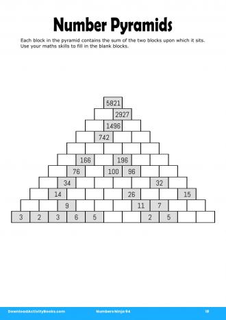 Number Pyramids #18 in Numbers Ninja 94