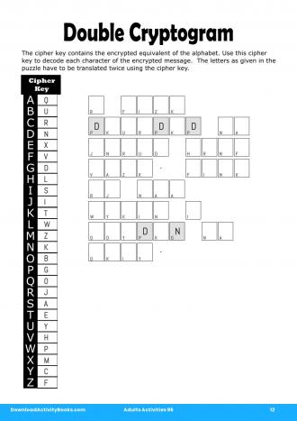 Double Cryptogram in Adults Activities 95