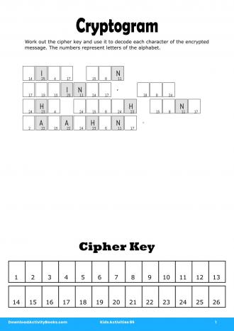 Cryptogram #1 in Kids Activities 95