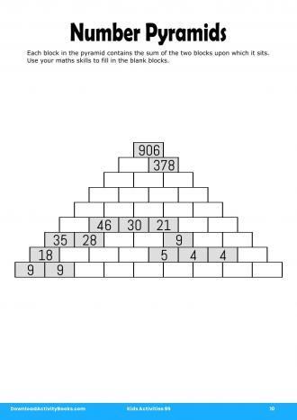 Number Pyramids #10 in Kids Activities 95