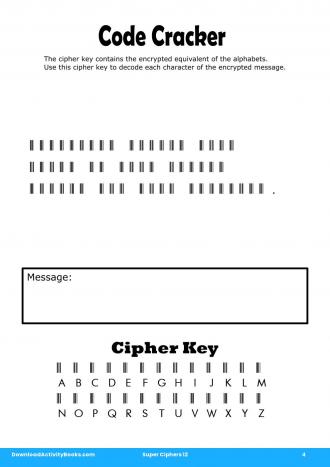 Code Cracker in Super Ciphers 12