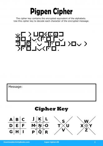Pigpen Cipher #2 in Super Ciphers 95