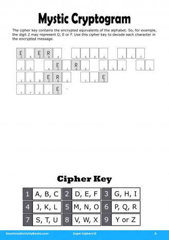 Mystic Cryptogram in Super Ciphers 12