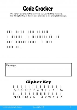 Code Cracker #13 in Super Ciphers 95