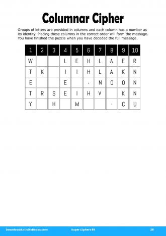 Columnar Cipher #28 in Super Ciphers 95
