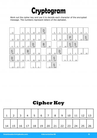 Cryptogram #15 in Kids Activities 96