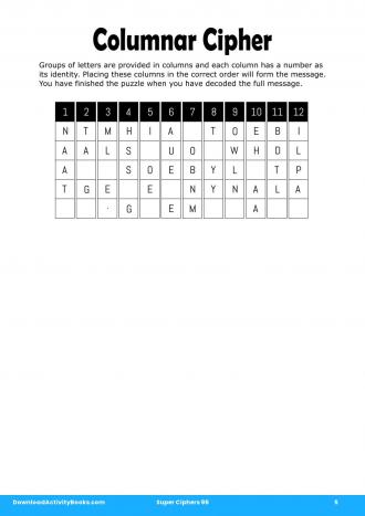 Columnar Cipher #5 in Super Ciphers 96