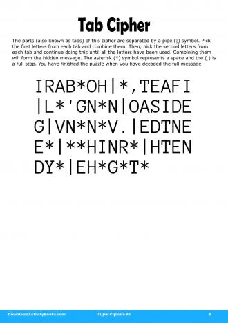 Tab Cipher #6 in Super Ciphers 96