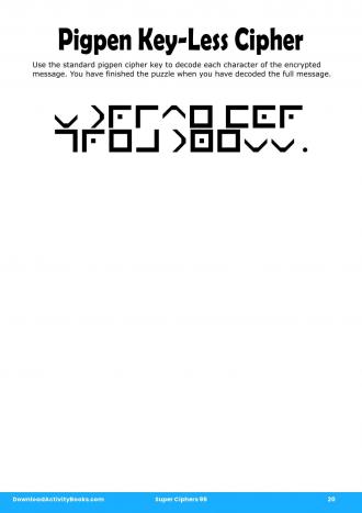 Pigpen Cipher #20 in Super Ciphers 96
