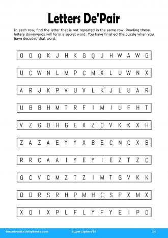 Letters De'Pair #24 in Super Ciphers 96