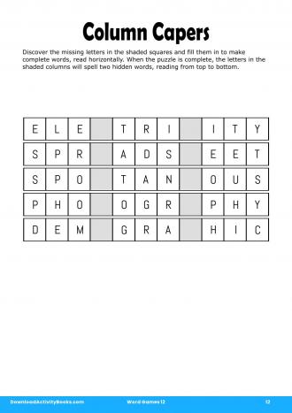 Column Capers in Word Games 12