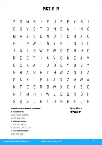 Minecraft Word Search Puzzle, PDF, Minecraft