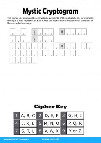 Mystic Cryptogram #1 in Adults Activities 97