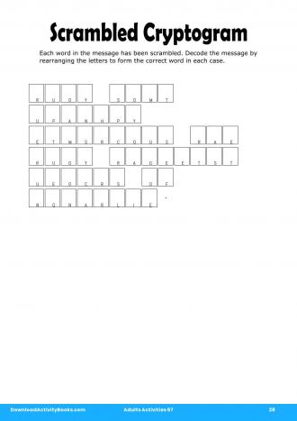Scrambled Cryptogram #28 in Adults Activities 97