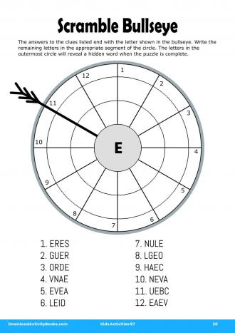 Scramble Bullseye #20 in Kids Activities 97