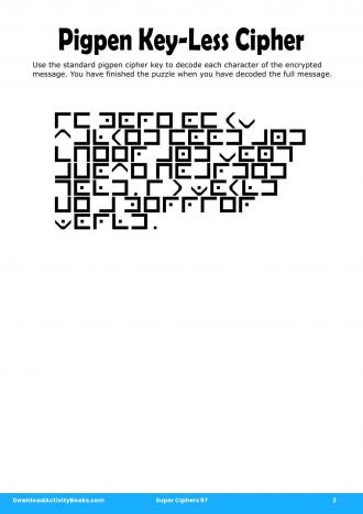 Pigpen Cipher #2 in Super Ciphers 97