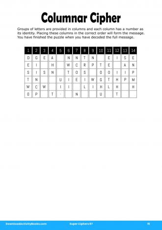Columnar Cipher #15 in Super Ciphers 97