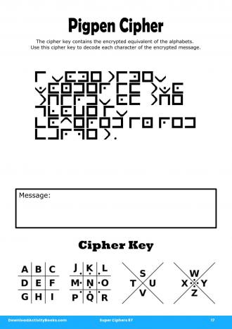 Pigpen Cipher #17 in Super Ciphers 97