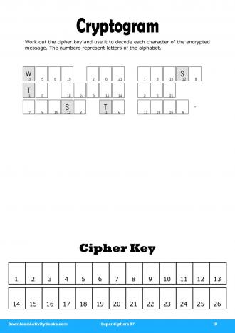 Cryptogram #18 in Super Ciphers 97