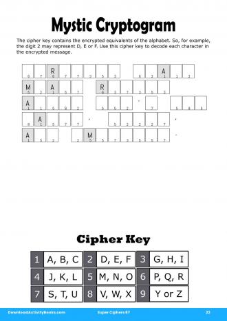 Mystic Cryptogram #22 in Super Ciphers 97