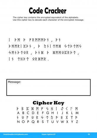 Code Cracker #25 in Super Ciphers 97