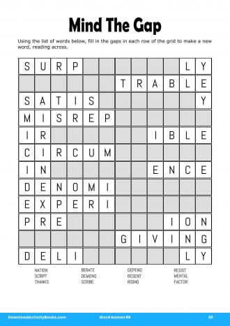 Mind The Gap #30 in Word Games 96