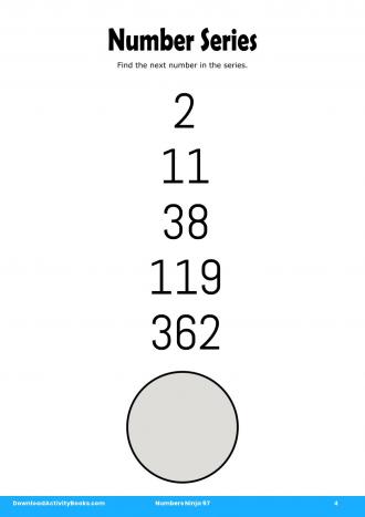 Number Series in Numbers Ninja 97
