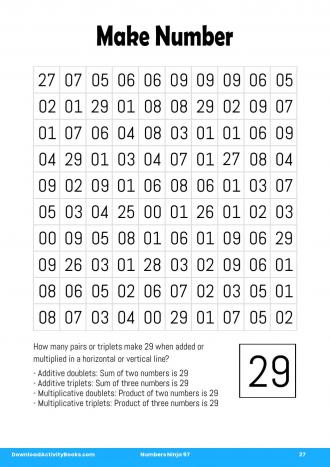 Make Number #27 in Numbers Ninja 97