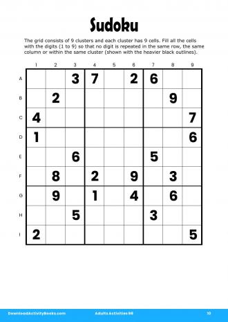 Sudoku #10 in Adults Activities 98