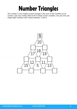 Number Triangles in Teens Activities 98