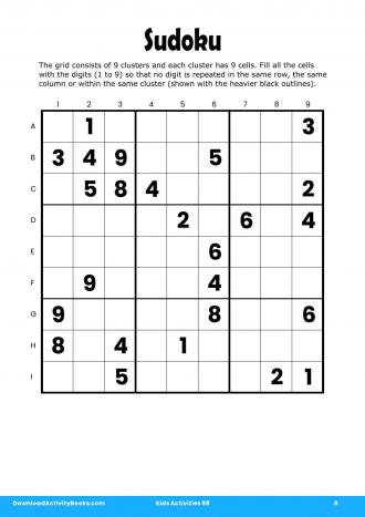 Sudoku #6 in Kids Activities 98