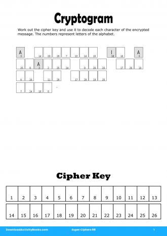 Cryptogram #1 in Super Ciphers 98