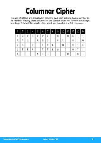 Columnar Cipher #18 in Super Ciphers 98
