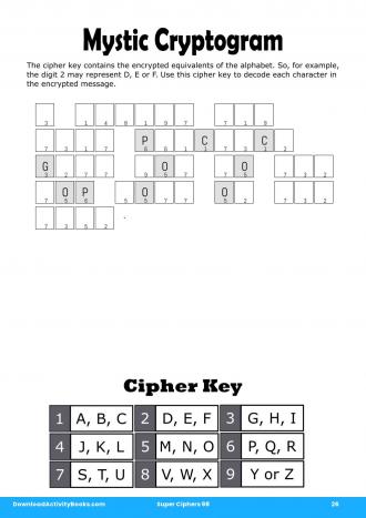 Mystic Cryptogram #26 in Super Ciphers 98