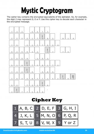 Mystic Cryptogram in Adults Activities 99