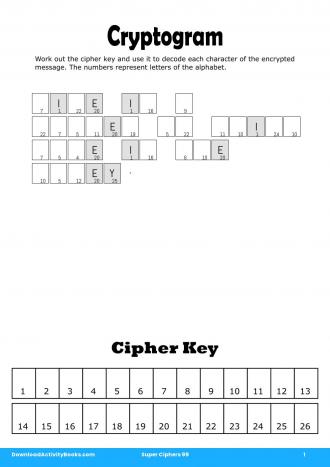 Cryptogram #1 in Super Ciphers 99