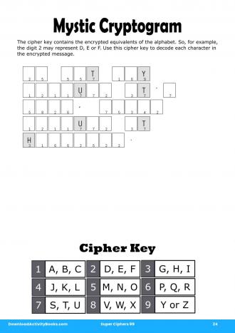 Mystic Cryptogram #24 in Super Ciphers 99