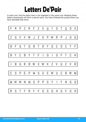 Letters De'Pair #25 in Super Ciphers 99